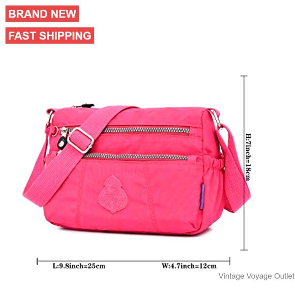Lightweight Nylon Crossbody Shoulder Bag Waterproof Travel Work Purse